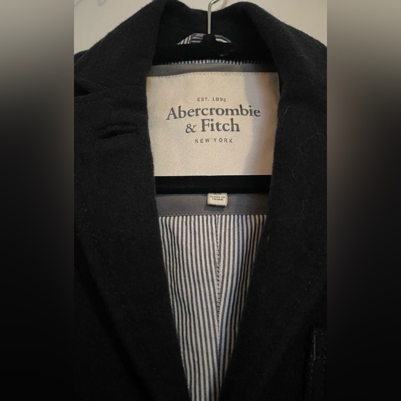 Abercrombie and Fitch Fitted Wool Blazer- Dark Blue- XS - Picture 2 of 6